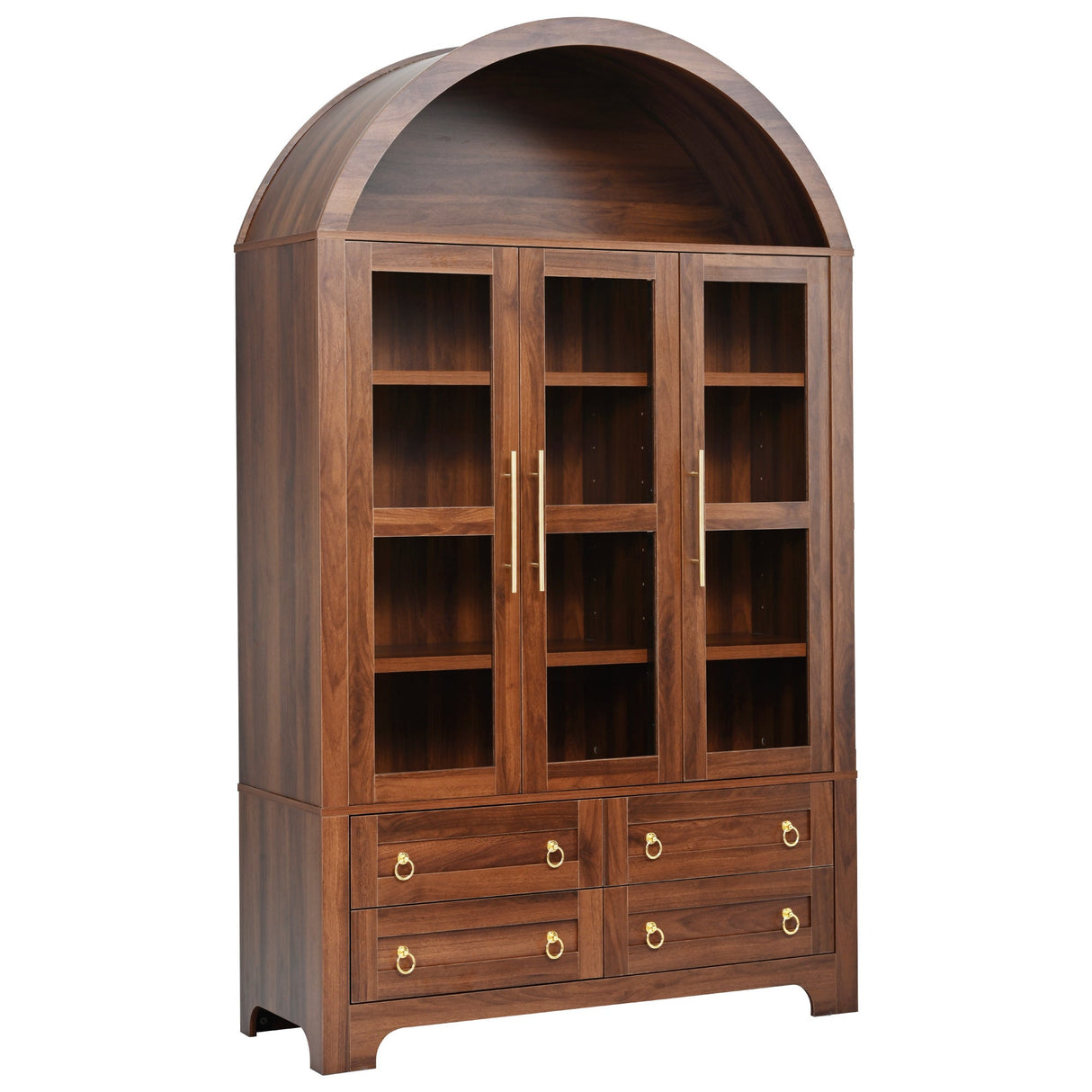 K&K 72.8" Tall Arched Pantry Cabinet