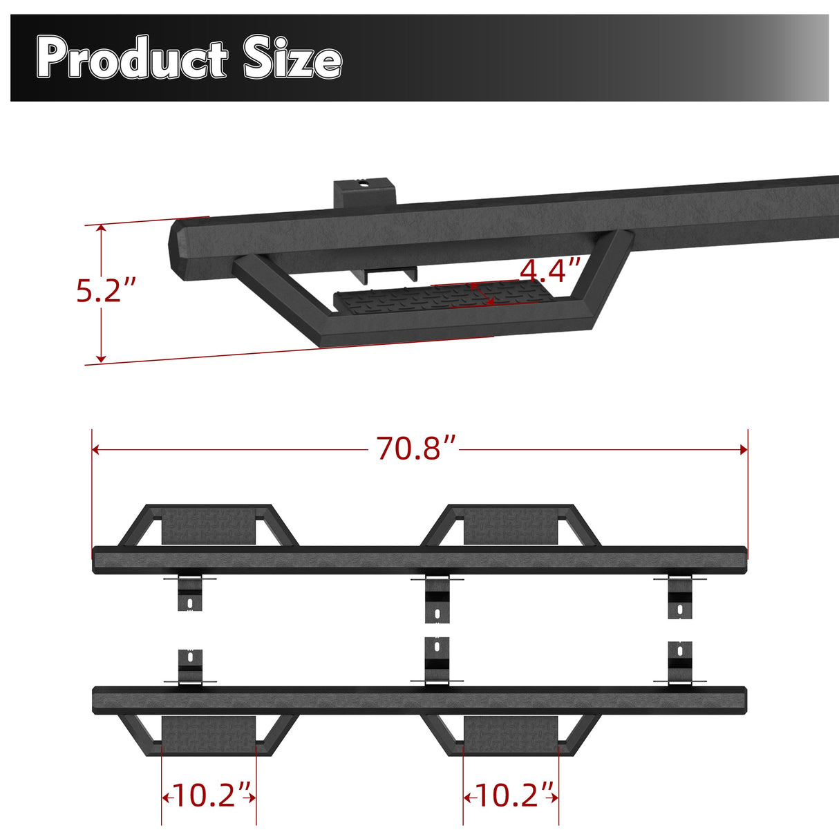 Running Boards Side Steps For 18-26 Wrangler JL (Include 4XE Model)