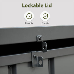 120 Gallon Outdoor Storage Deck Box Waterproof