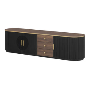 Modern Minimalist TV Stand For TVs Up To 80" With 3 Drawers And 1 Shelf