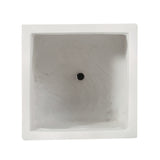 Square outdoor planter- white