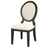 Transitional Oval Dining Chairs, Set of 2