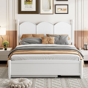 Platform Bed With With 2 Big Drawers And Trundle