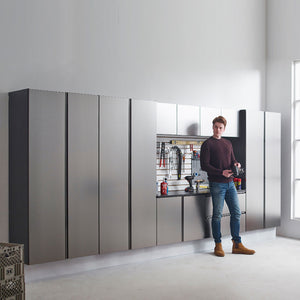 Nova Series - Wall Mounted Utility Storage Garage Cabinet - Dark Gray