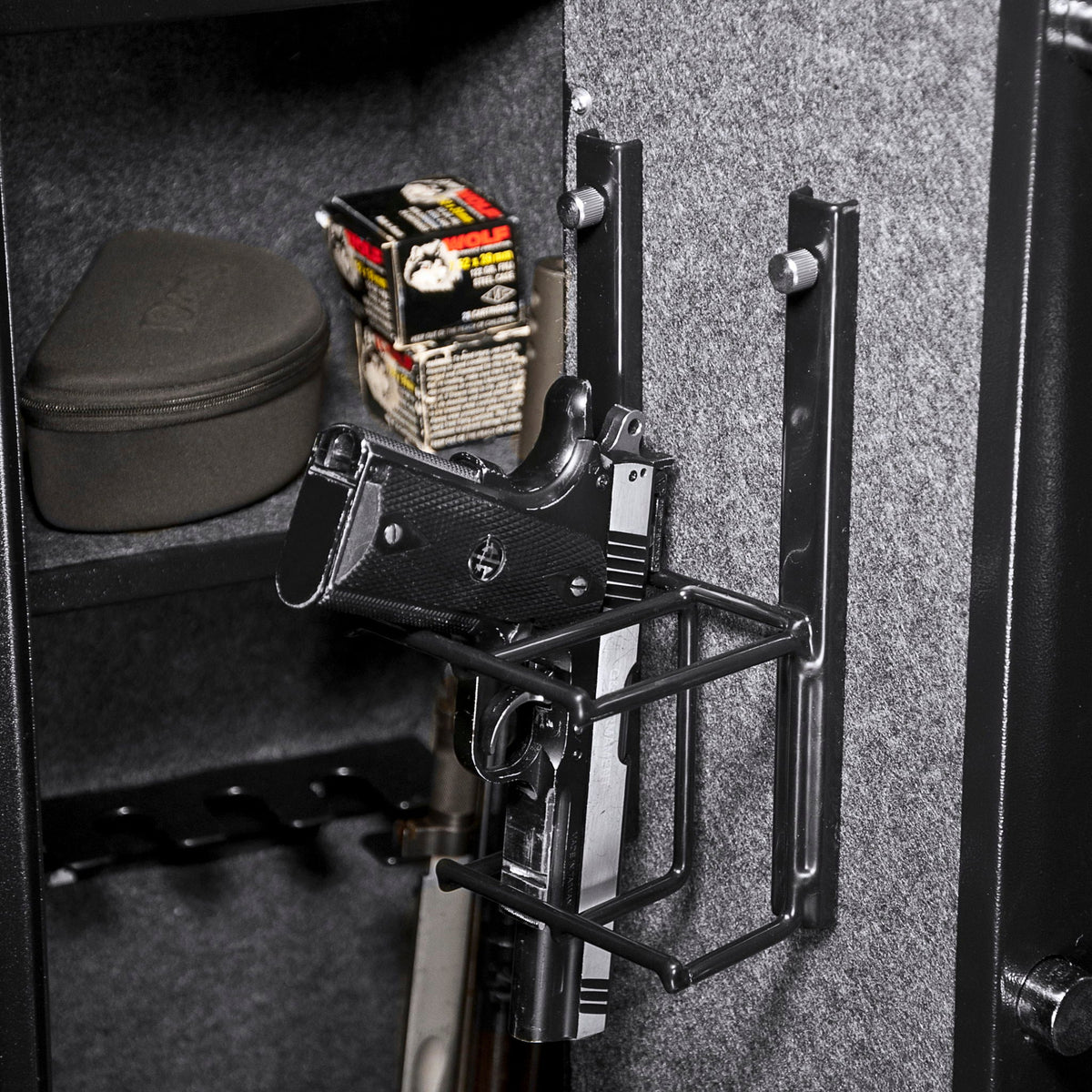 Biometric Rifle Safe with Fingerprint Access – Black