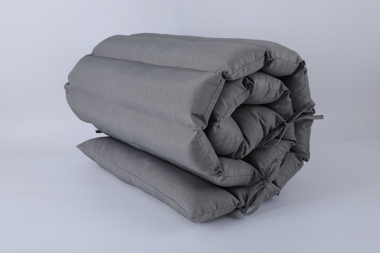 2PCS Set Outdoor Lounge Chair Replacement Cushions - Grey