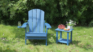 Outdoor Adjustable Lounge Chair with Cup Holder