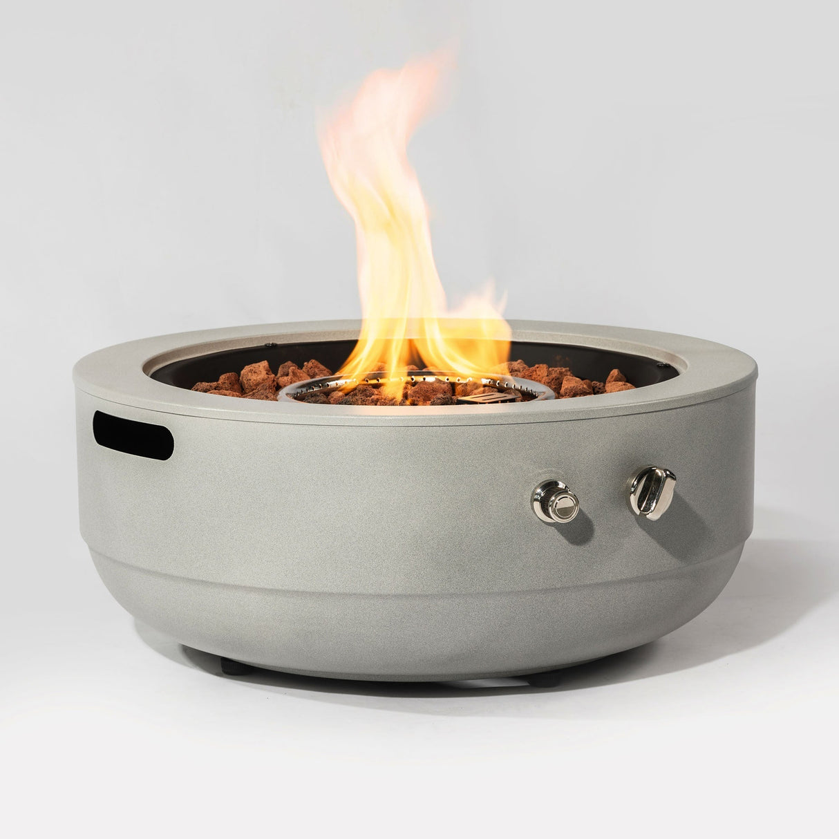 24' Propane Gas Fire Pit Bowl 50000 BTU - Steel Grey Outdoor Fire Pit