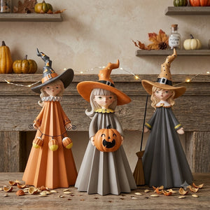 GIRL WITCH WITH BROOM