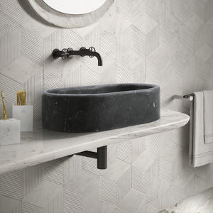 Bathroom Vessel Sink, Semi Polished Surface