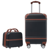 20 in hard side 2 piece lightweight suitcase set with spinner wheels