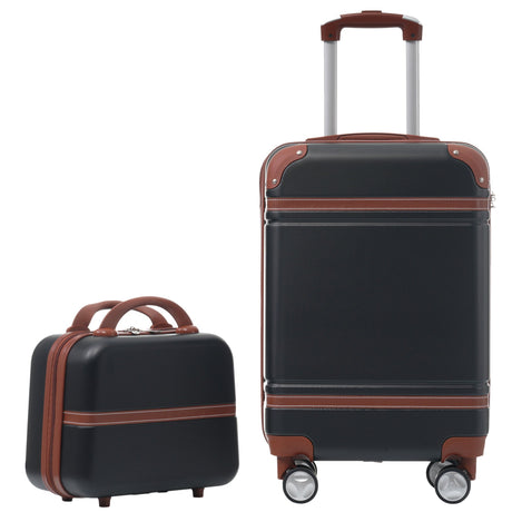 20 in hard side 2 piece lightweight suitcase set with spinner wheels