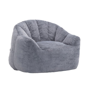 Beanbag Chair, Beanbag Sofa Chair With Armrests Stuffed High Density Foam