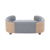 Scandinavian Style Elevated Dog Bed Pet Sofa with Solid Wood Legs