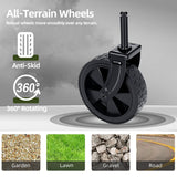 Collapsible Wagon with Wheels - 3 in 1 Lightweight Utility Camping Wagons Carts Foldable (Black)