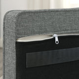 Modern Linen Fabric Light Grey Elevated Pet Bed for Small and Medium Dogs