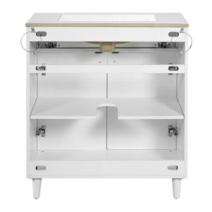 Modern Bathroom Vanity With Sink, Cabinet With Adjustable Shelf