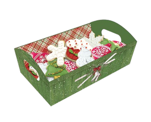 Cookie Tray With Cello Wrap - Winter Skates