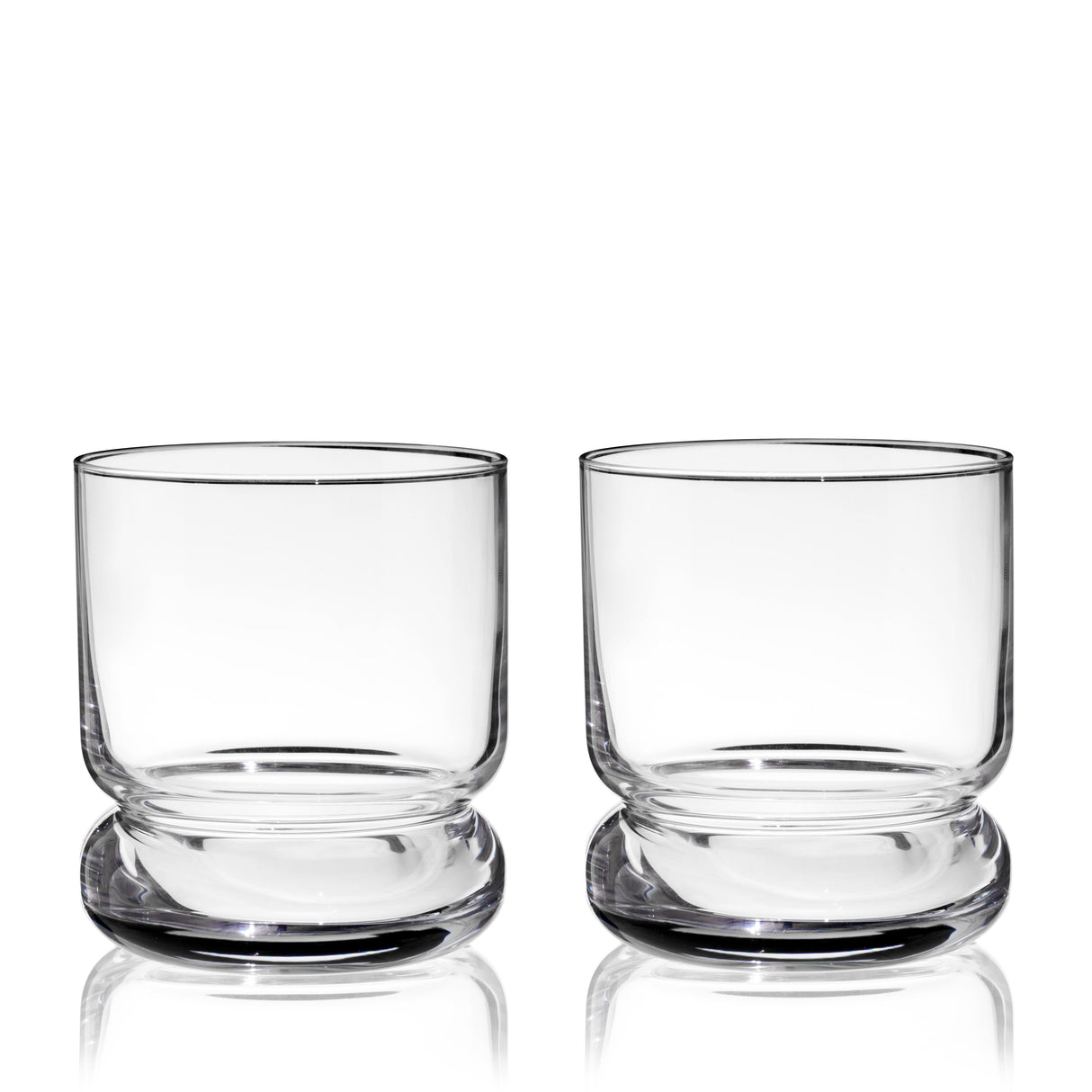 Mercury Crystal Lowball Tumblers, Set of 2