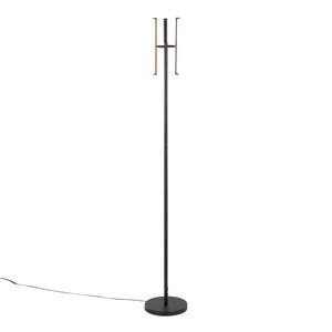 Icicle 65' Modern Swivel Floor Lamp in Black Metal