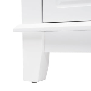 Bathroom Vanity With Sink, 6 Soft Close Drawers & Double Doors - White