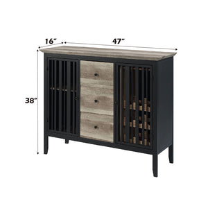Zudora - Server - Antique Oak & Sandy Black