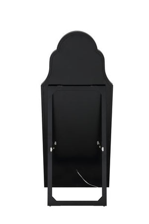 Noralie - Hollywood Floor Mirror - Mirrored & Faux Diamonds
