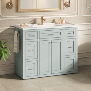 48" Mint Green Bathroom Vanity