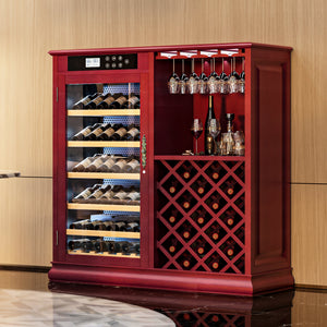 69 Bottles Wood Wine Refrigerator Cabinet