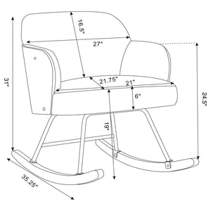 Valera - Upholstered Mid Back Rocking Chair