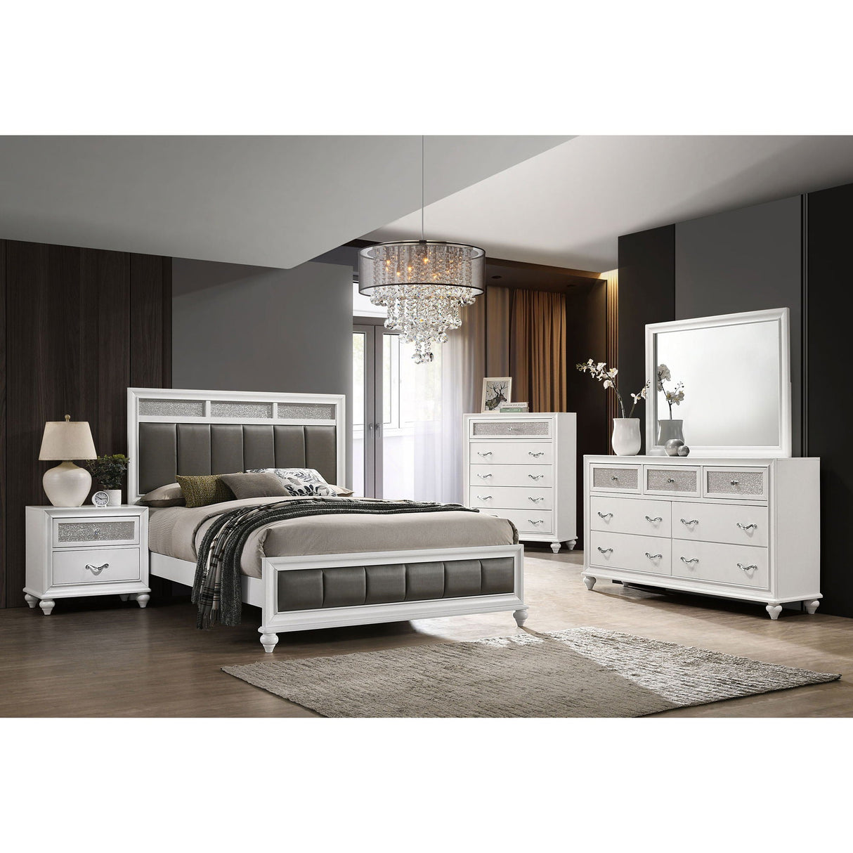 Barzini - 2 Drawer Nightstand Storage - White