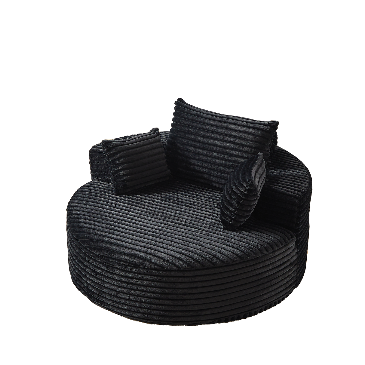 Fluffy Modern Sleeper Chair in Corduroy