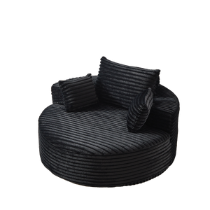 Fluffy Modern Sleeper Chair in Corduroy