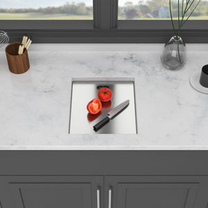 Modern Undermount Bar Sink With Folding Faucet