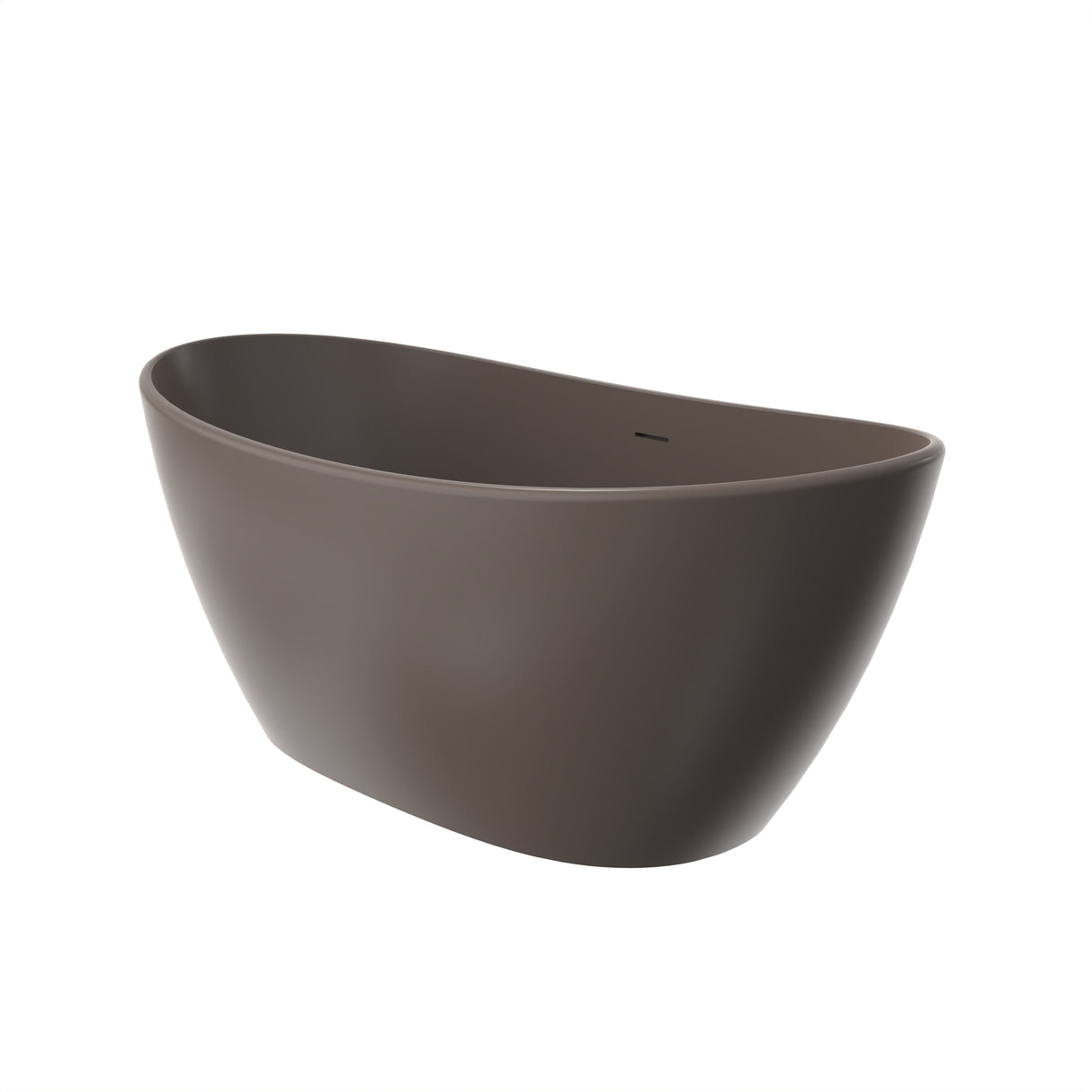 61 Inch Freestanding Solid Surface Soaking Bathtub