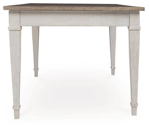 Skempton - RECT DRM Table w/Storage - White