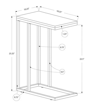 C-Shaped Accent Table for Living Room
