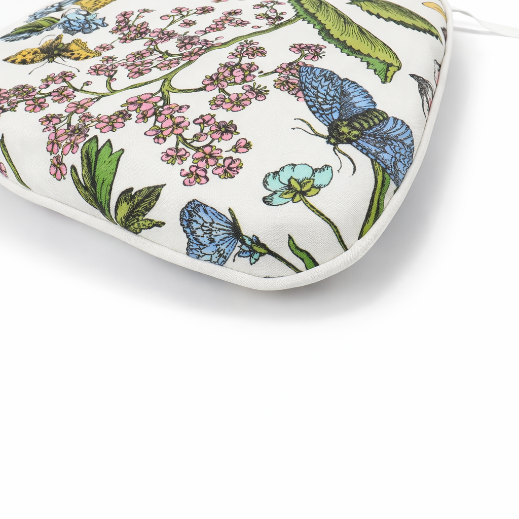 Outdoor Patio Chair Cushions, Water-Repellent U-Shape Foam - Botanical Floral Print
