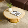 Round Coffee Table with Sturdy MDF Pedestal