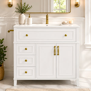 36 Inch Elegant Modern Bathroom Vanity with Sink