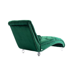 Chaise Lounge Indoor, Button Tufted Upholstered Chaise Lounge Chair With Pillow