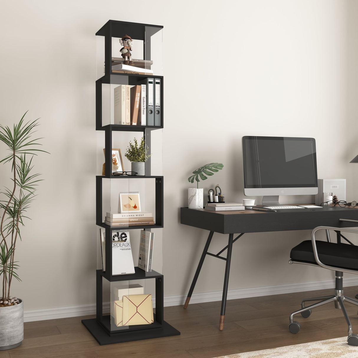 360° Rotating 6-Tier Display Shelf