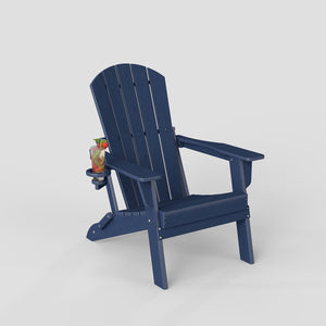 Folding Adirondack Chair Wood Texture Navy Blue