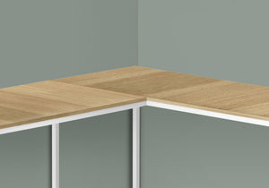L-Shaped Corner Computer Desk with Contemporary Marble Look