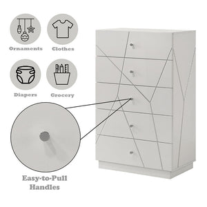 Esther - Chest - White / Silver