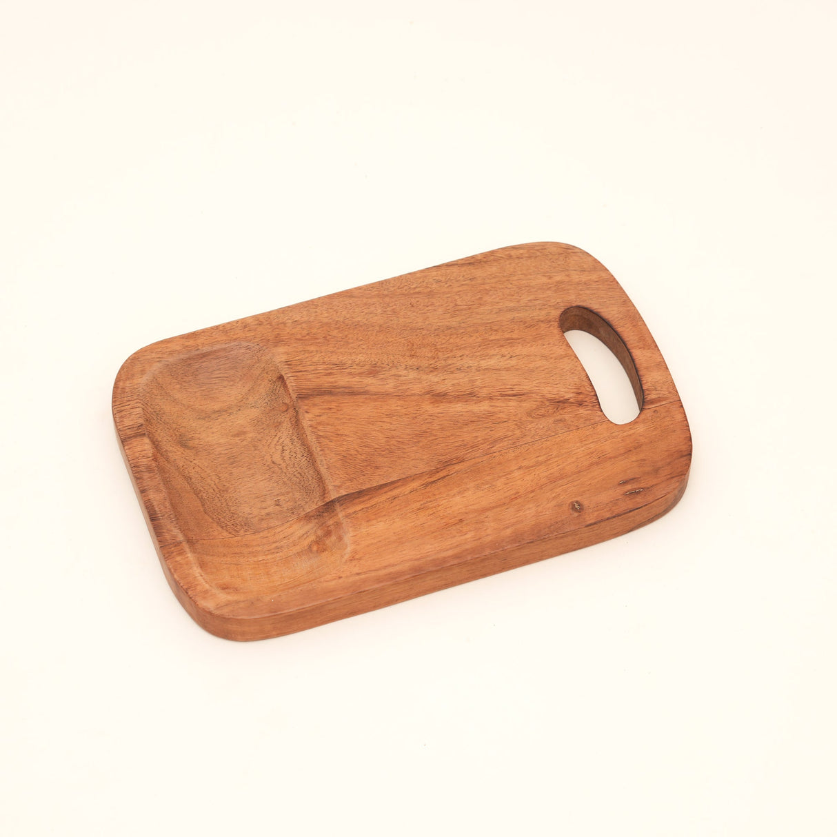 Acacia Wood Cutting Board with Built-In Handle