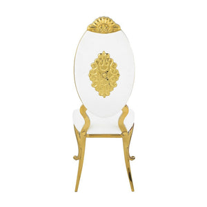 Fallon - Side Chair (Set of 2) - White Velvet & Mirrored Gold