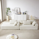 Modern Chenille Upholstered Sectional Sofa Couch Set