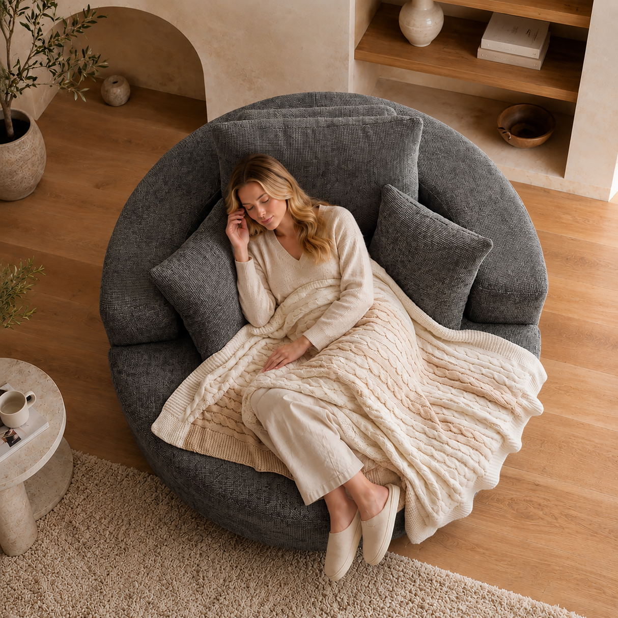 55-Inch Extra-Large Cloud-Shaped Sofa Chair