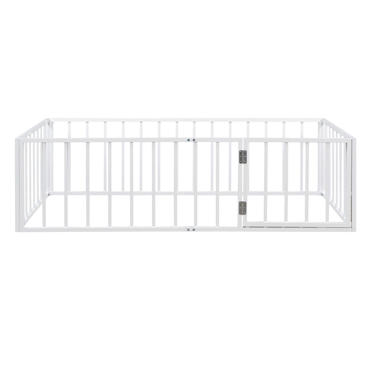 Metal Floor Bed Frame With Fence And Door